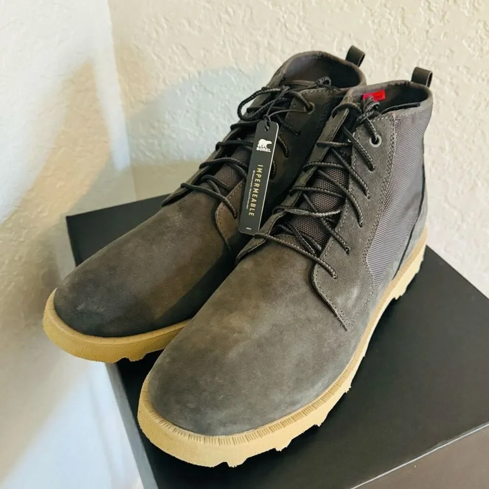 SOREL Caribou OTM Waterproof Chukka Men's Leather Suede Boot, Size 14, Brown NWT